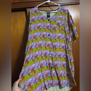 Nooworks Purple & Olive Patterned Rayon Shirt